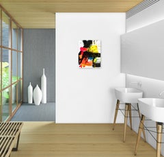 City Life (CIRCA) - Vivid Expressionnisme abstrait Peinture originale colorée