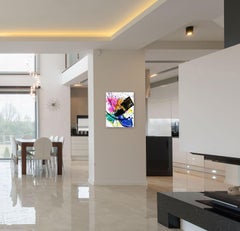 Contraste - Vivid Expressionnisme abstrait Peinture colorée sur toile