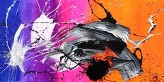 Quiet Storm - Vivid Abstract Expressionism Colorful Painting on Canvas (tempête silencieuse)