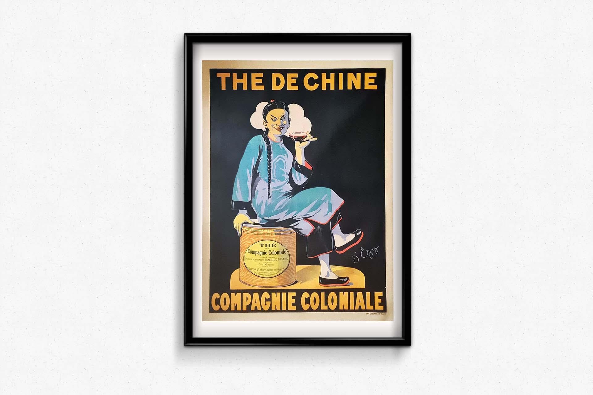d'Ezy's original poster for Thé de Chine - Compagnie Coloniale - Tea For Sale 2