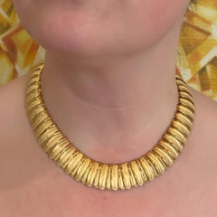 D.F. Walter One-of-a-Kind Cleopatra Necklace 18K Gold Elegant & Heavy 18.5" 181G