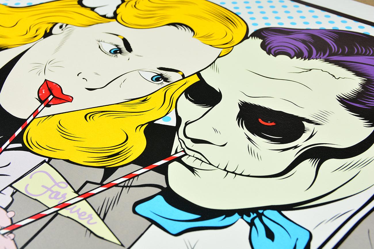 D*FACE: Date with Death Limitierter Siebdruck. Straßenkunst:: Pop Art Graffiti (Streetart), Print, von D*Face