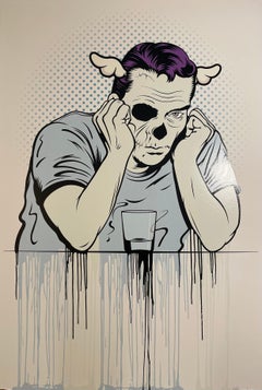 D*Face hand finished screenprint "Left For Dead" Contemporary Street Art 
