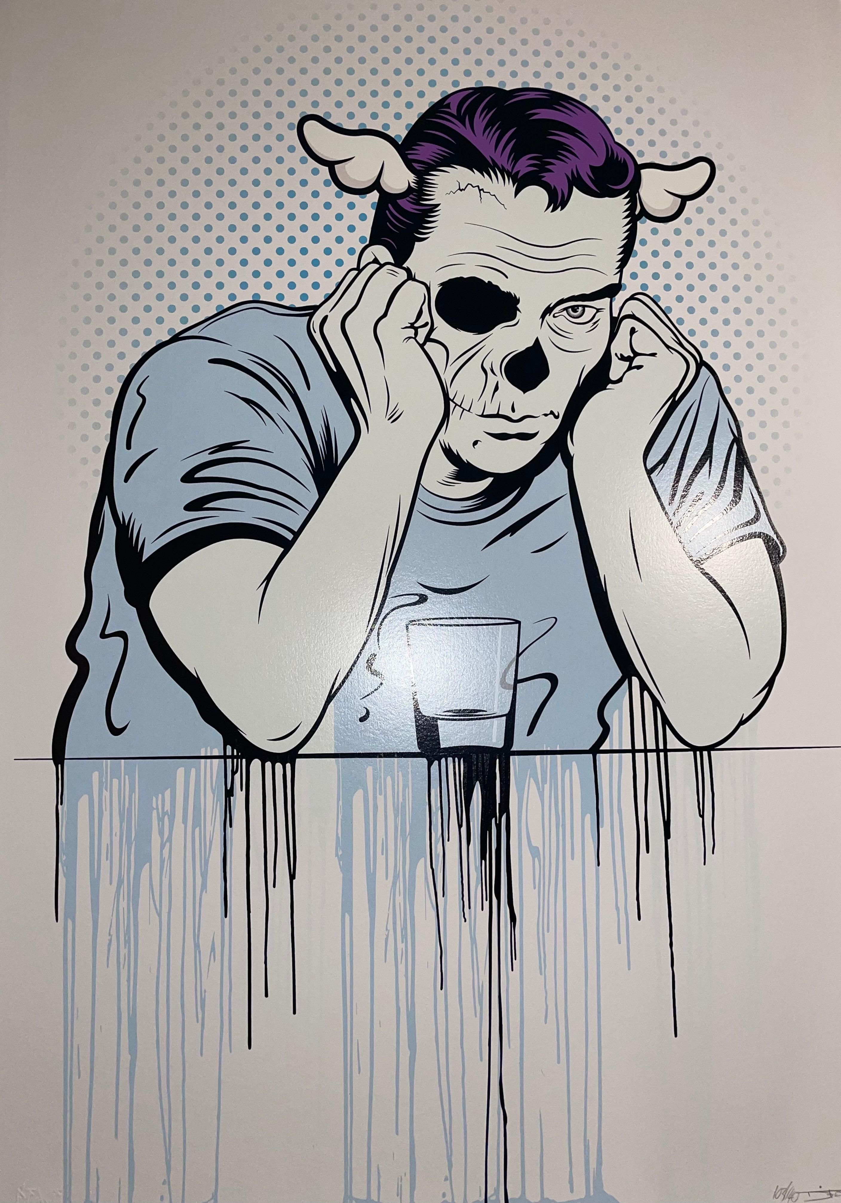D*Face Left For Dead Arte Callejero Serigrafía Contemporánea Edición COVID-19 en venta 5