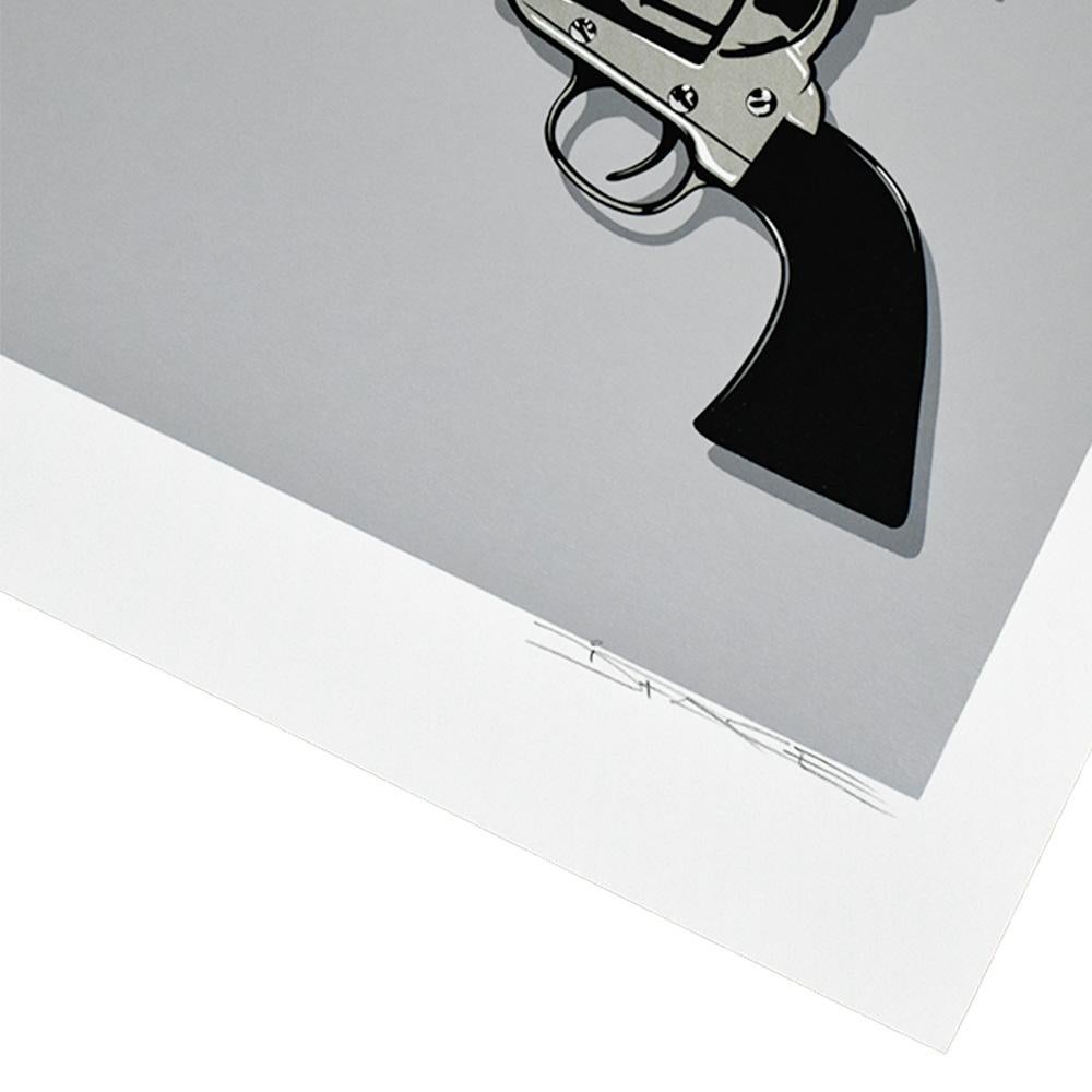 Peace Gun (épreuve d'artiste en argent) - Art urbain Print par D*Face