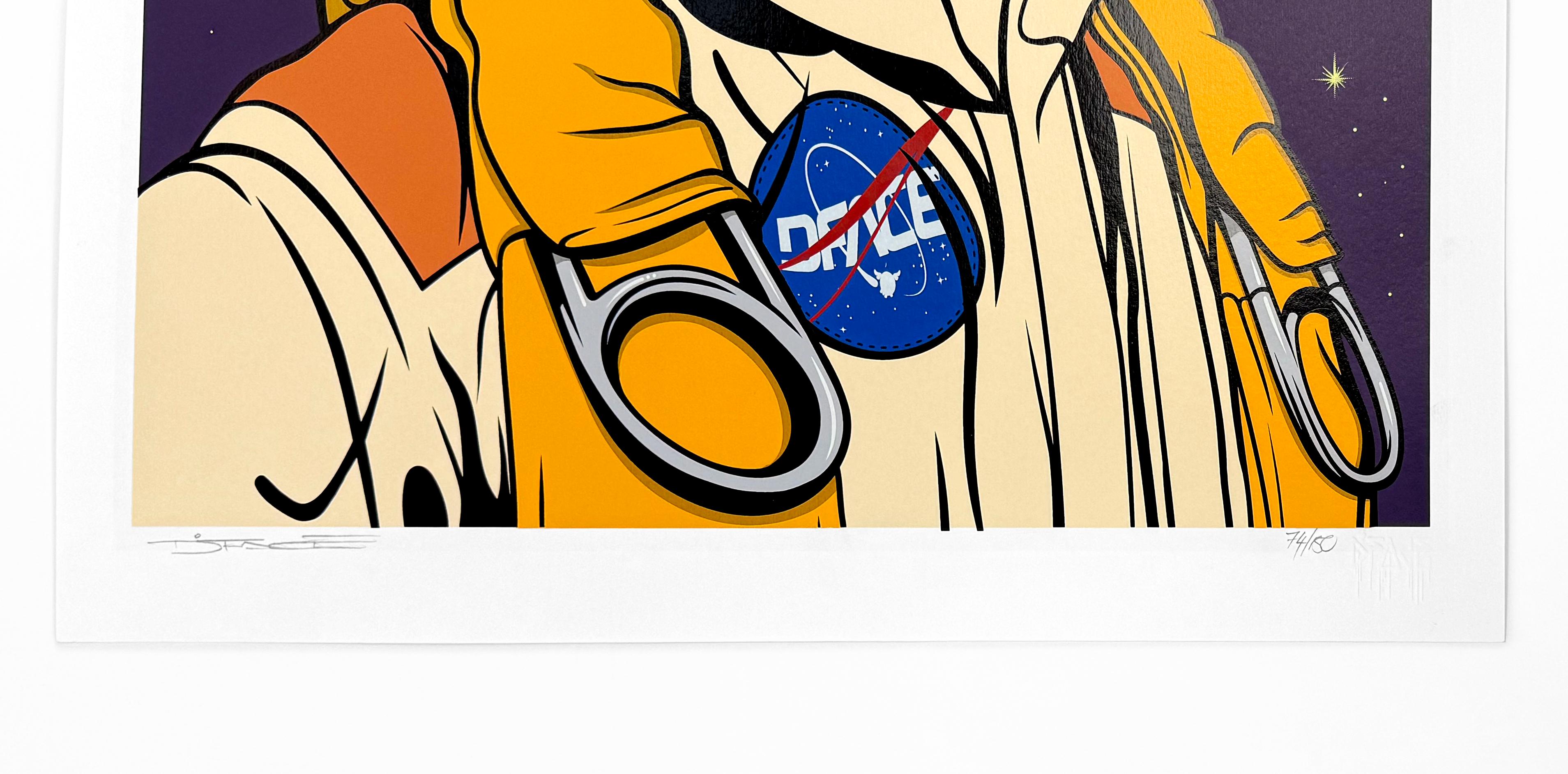 Space Cadet (framed hand signed screen print) - Print by D*Face
