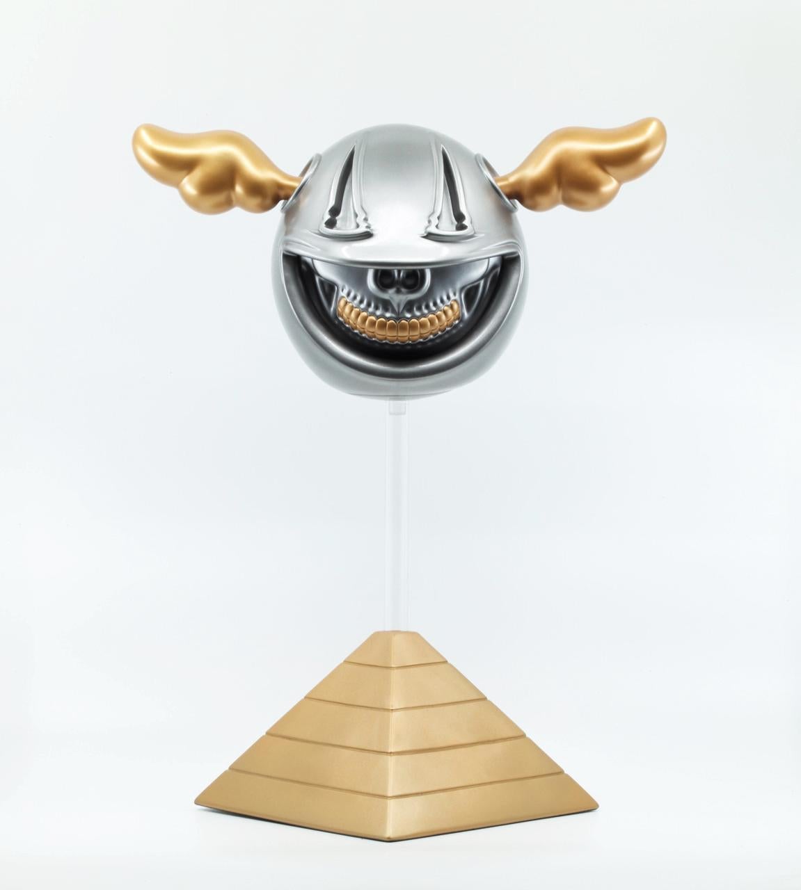 D*DOG GRIN (RON ENGLISH COLLABORATION) - Sculpture by D*Face