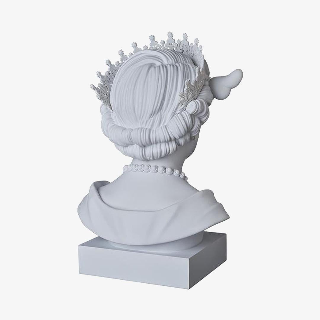 Le chien sauve la reine - Sculpture de D*Face