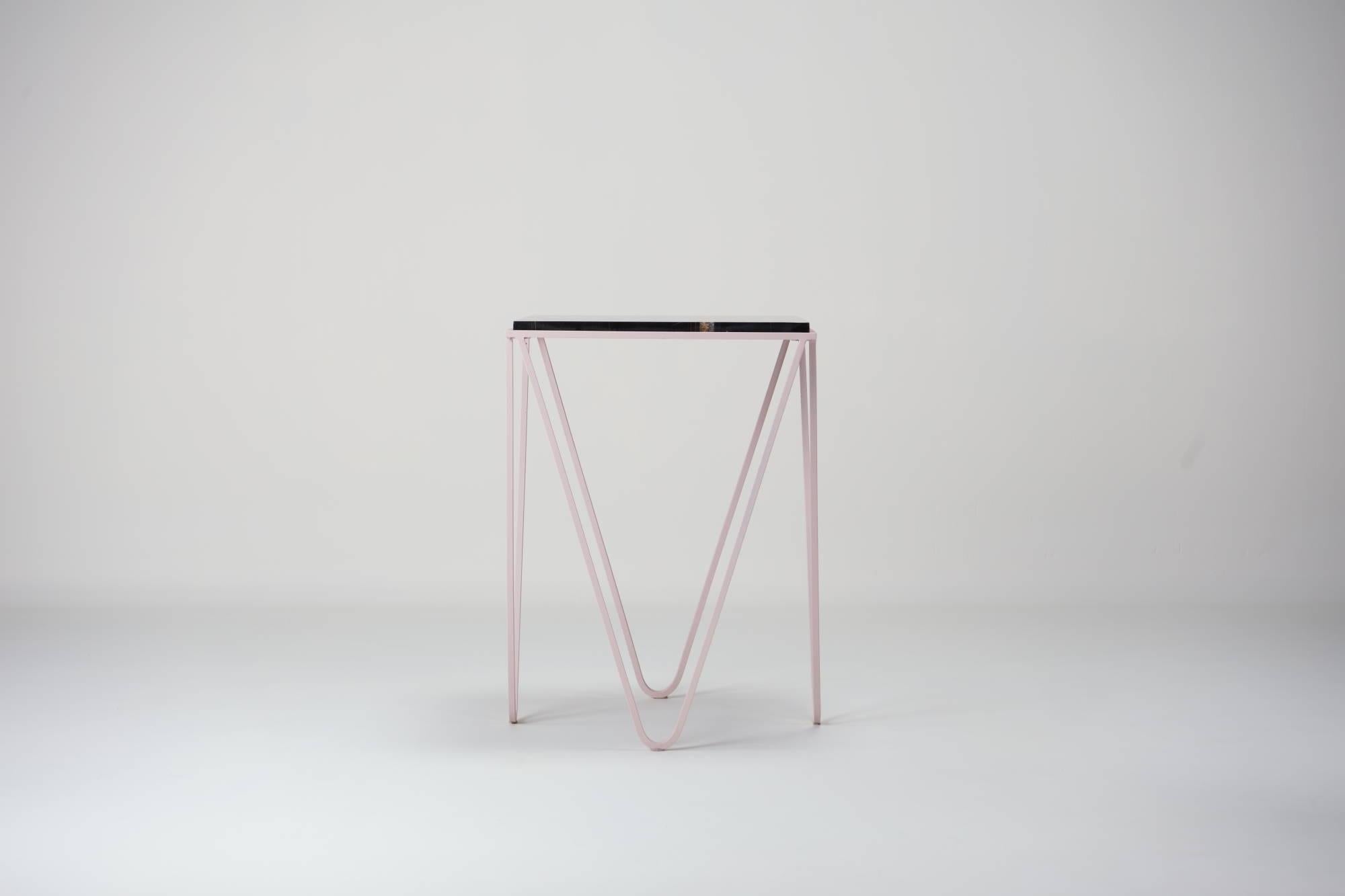 DFdesignlab – Avior Pink end table – Black Noir Marble Side Table In New Condition For Sale In Campobasso, CB