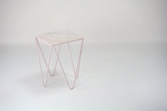 DFdesignlab – Avior Pink end table – Roman Travertine Side Table