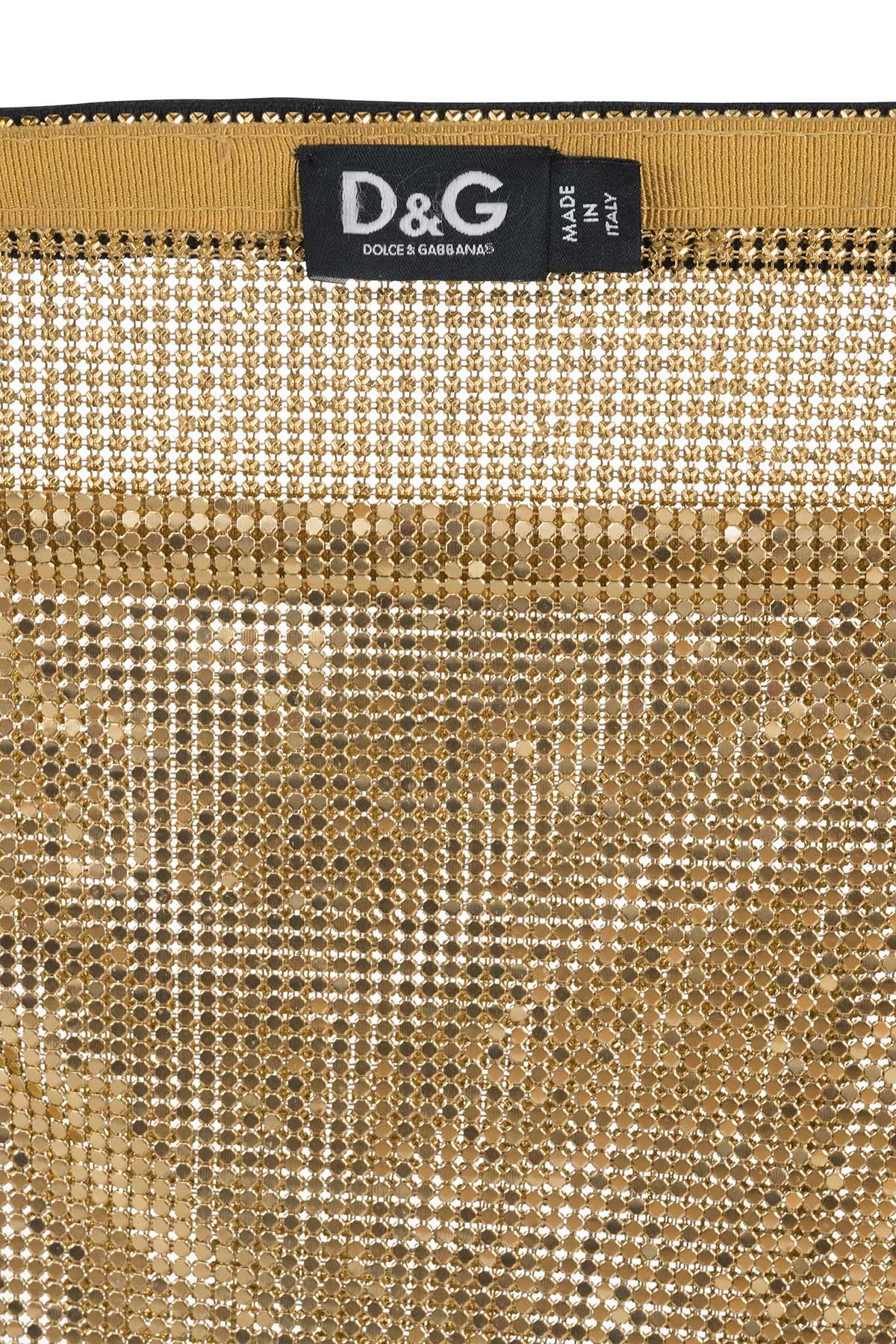 D&G 00's Iconic Metallic Mesh Mini Dress In condizioni ottime in vendita a Milano, MILANO