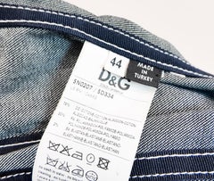 D&G 2002 Dark Denim Lace up Corset