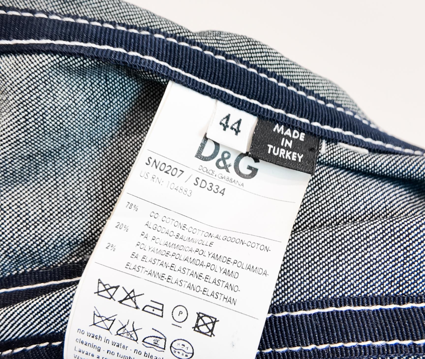De las mujeres Corsé de encaje vaquero oscuro D&G 2002 en venta