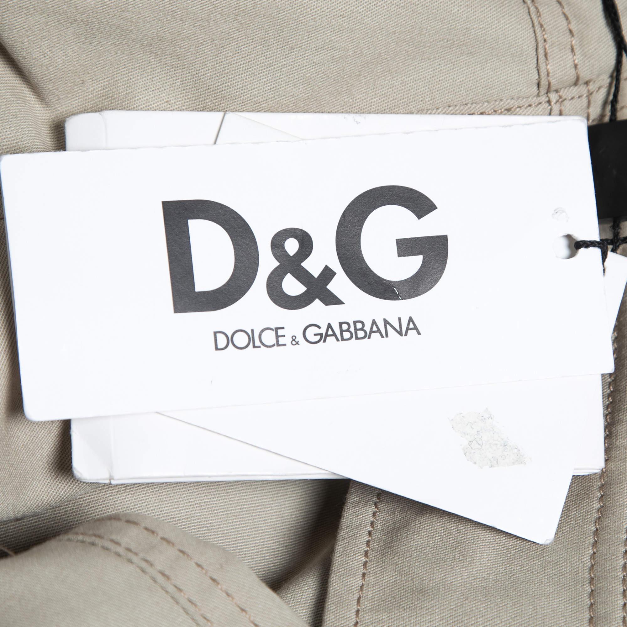 Women's D&G Beige Cotton Capri Pants M