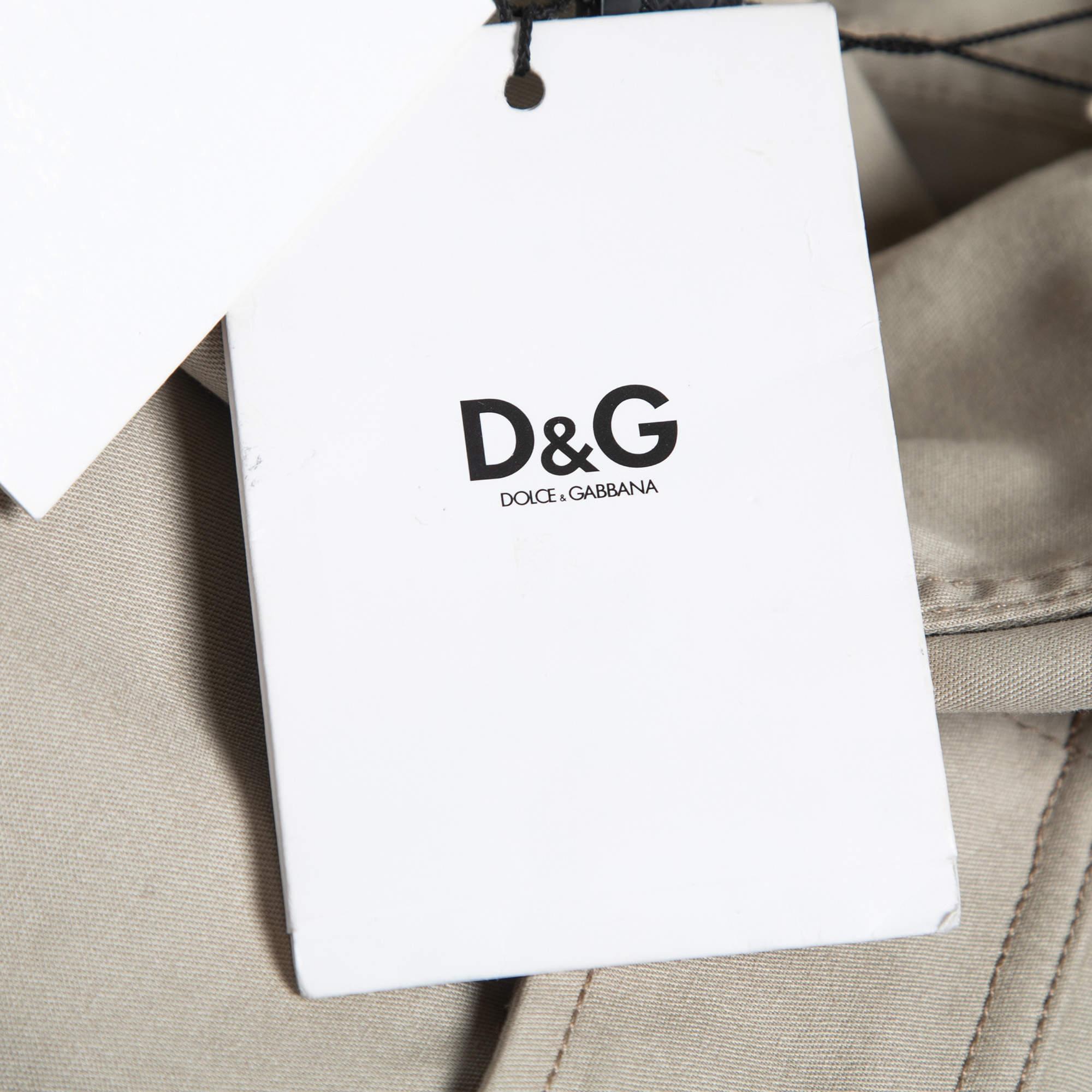 D&G Beige Cotton Capri Pants M 2