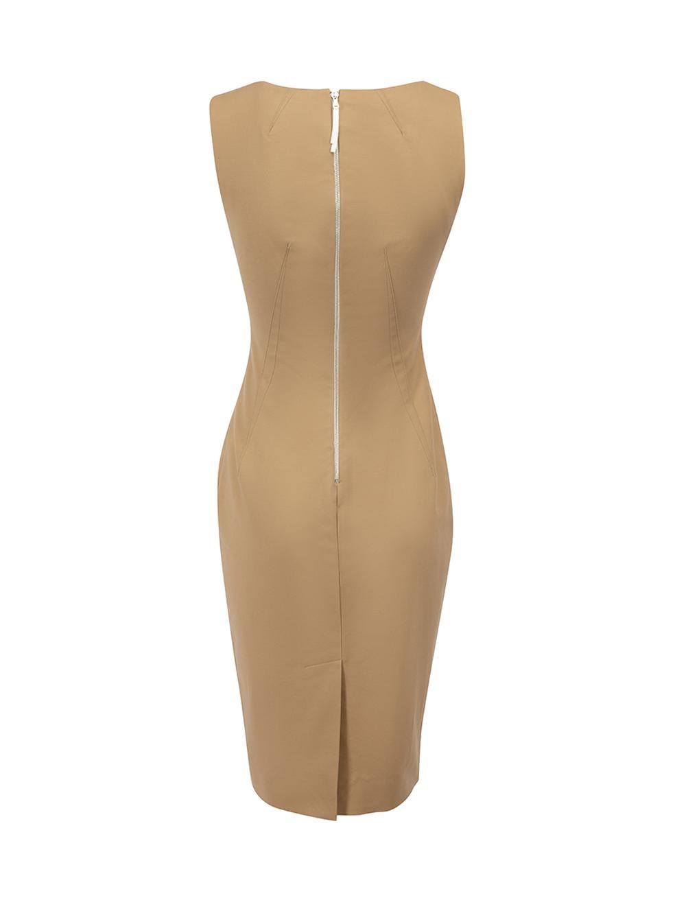 D&G Beige Midi Sleeveless Dress Size S In Good Condition In London, GB
