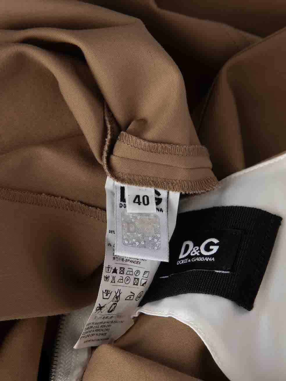 Women's D&G Beige Midi Sleeveless Dress Size S