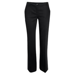 D&G Black Crepe Wool Tapered Pants M