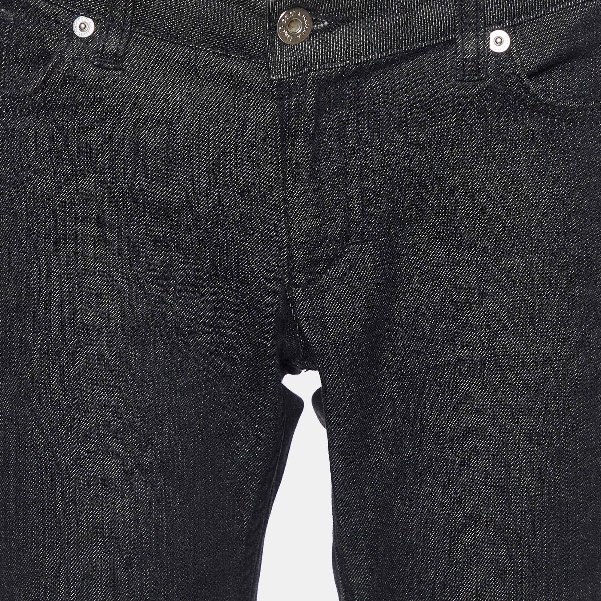 D&G Black Denim Slim Fit Jeans M/Waist 32