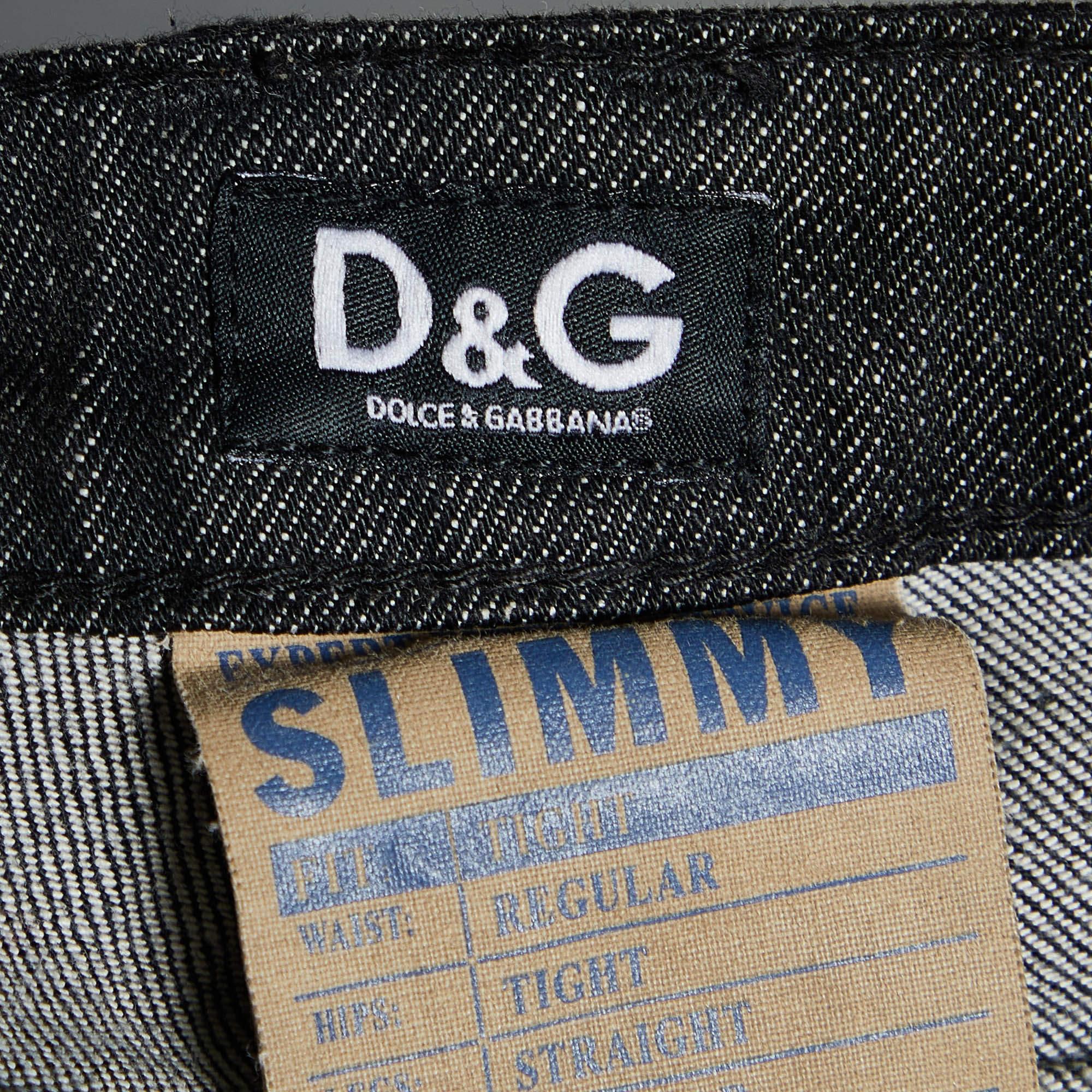 Women's D&G Black Denim Slim Fit Jeans M/Waist 32