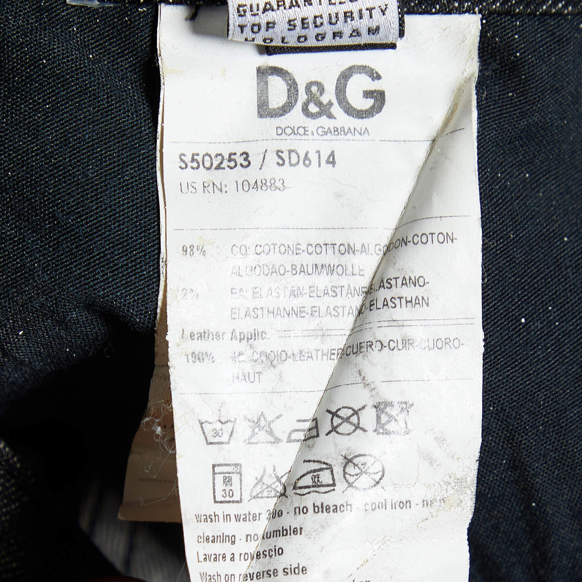 D&G Black Denim Slim Fit Jeans M/Waist 32