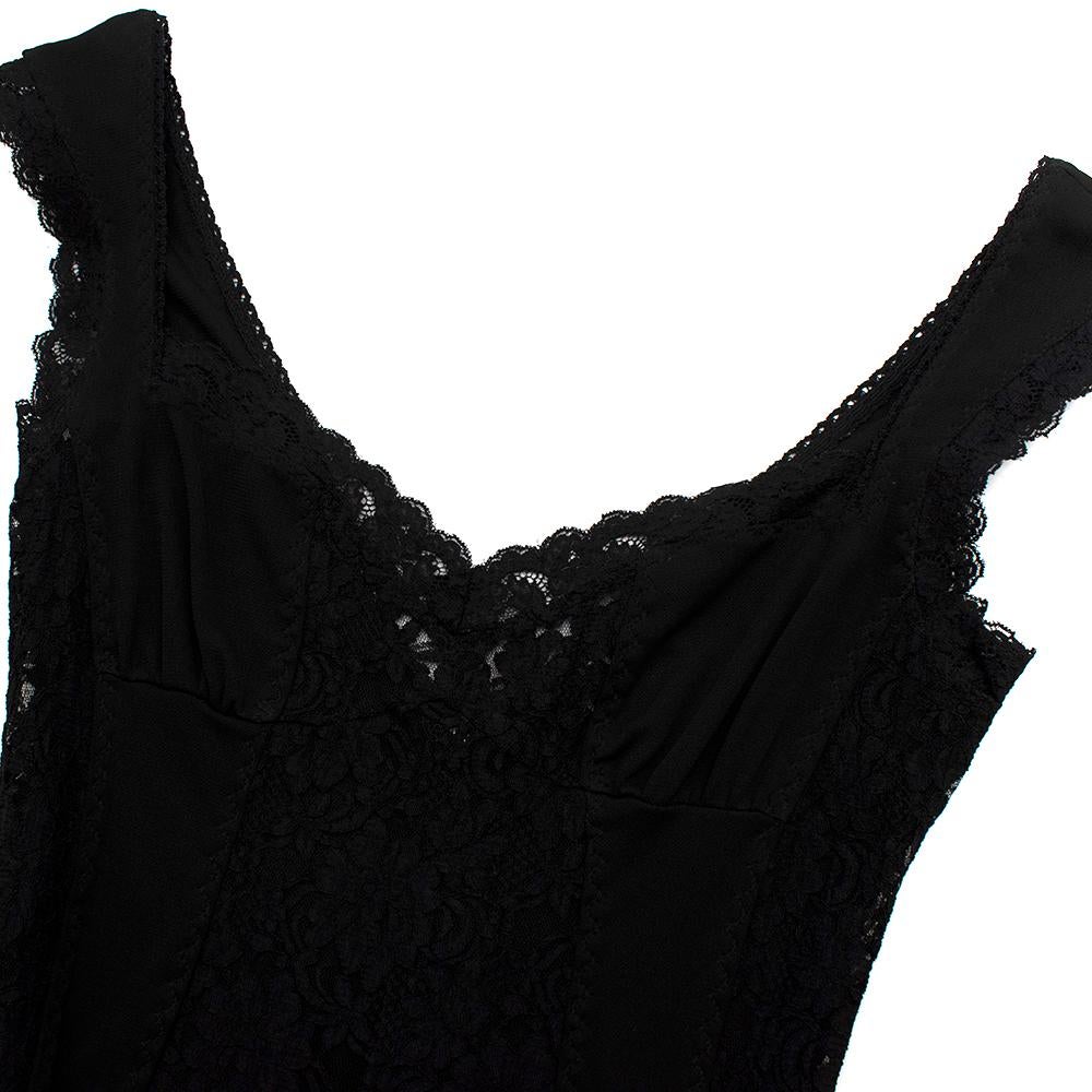 D&G Schwarzes ärmelloses, durchsichtiges Spitzenkleid 28 - Größe M im Angebot 2
