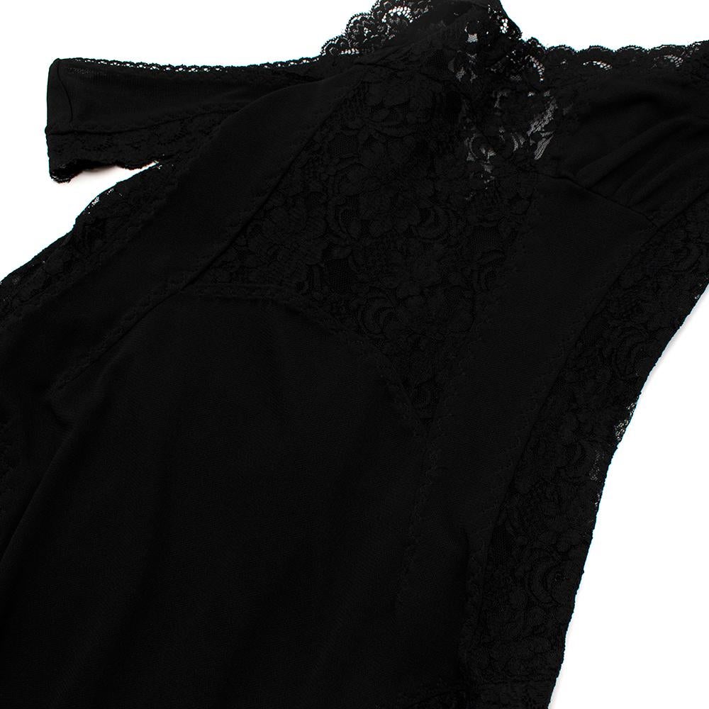 D&G Schwarzes ärmelloses, durchsichtiges Spitzenkleid 28 - Größe M im Angebot 3