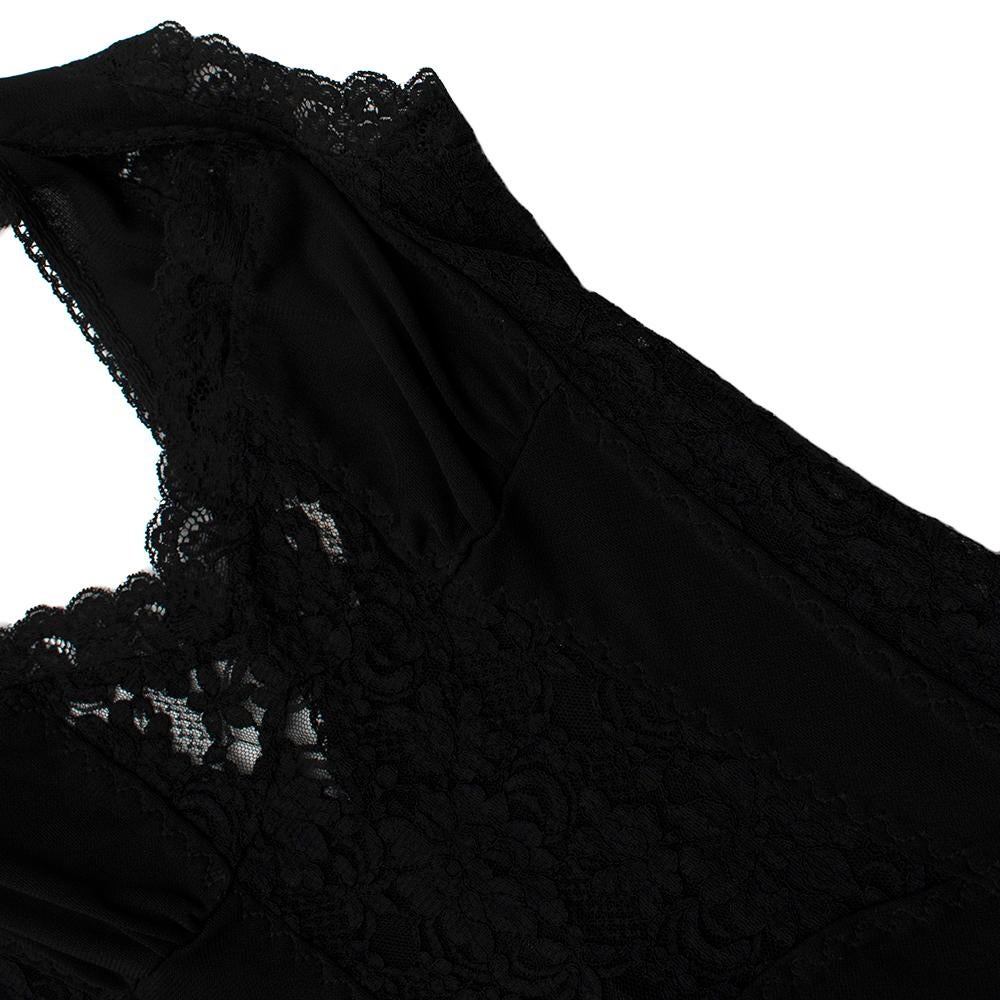 D&G Schwarzes ärmelloses, durchsichtiges Spitzenkleid 28 - Größe M im Angebot 5