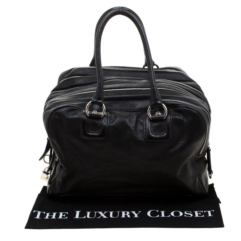 D&G Black Leather Lily Satchel 8