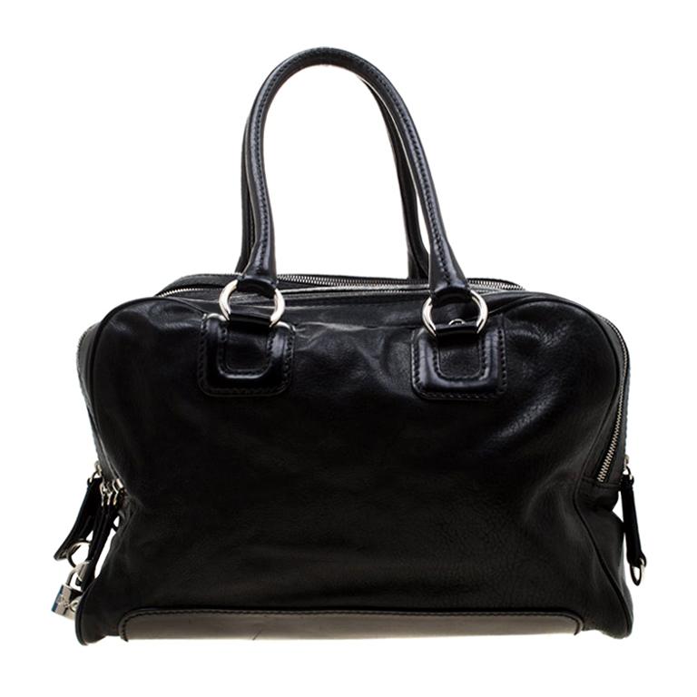 D&G Black Leather Lily Satchel