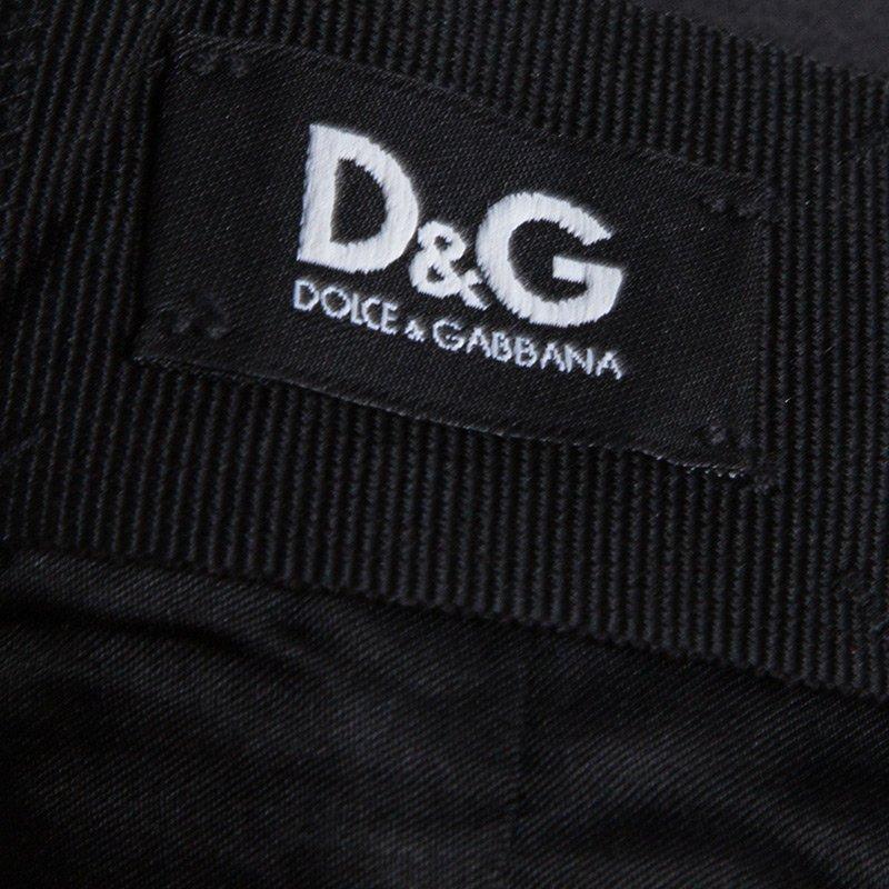 D&G Black Raw Cotton Silk Embellished Sleeveless Dress XS In Excellent Condition In Dubai, Al Qouz 2