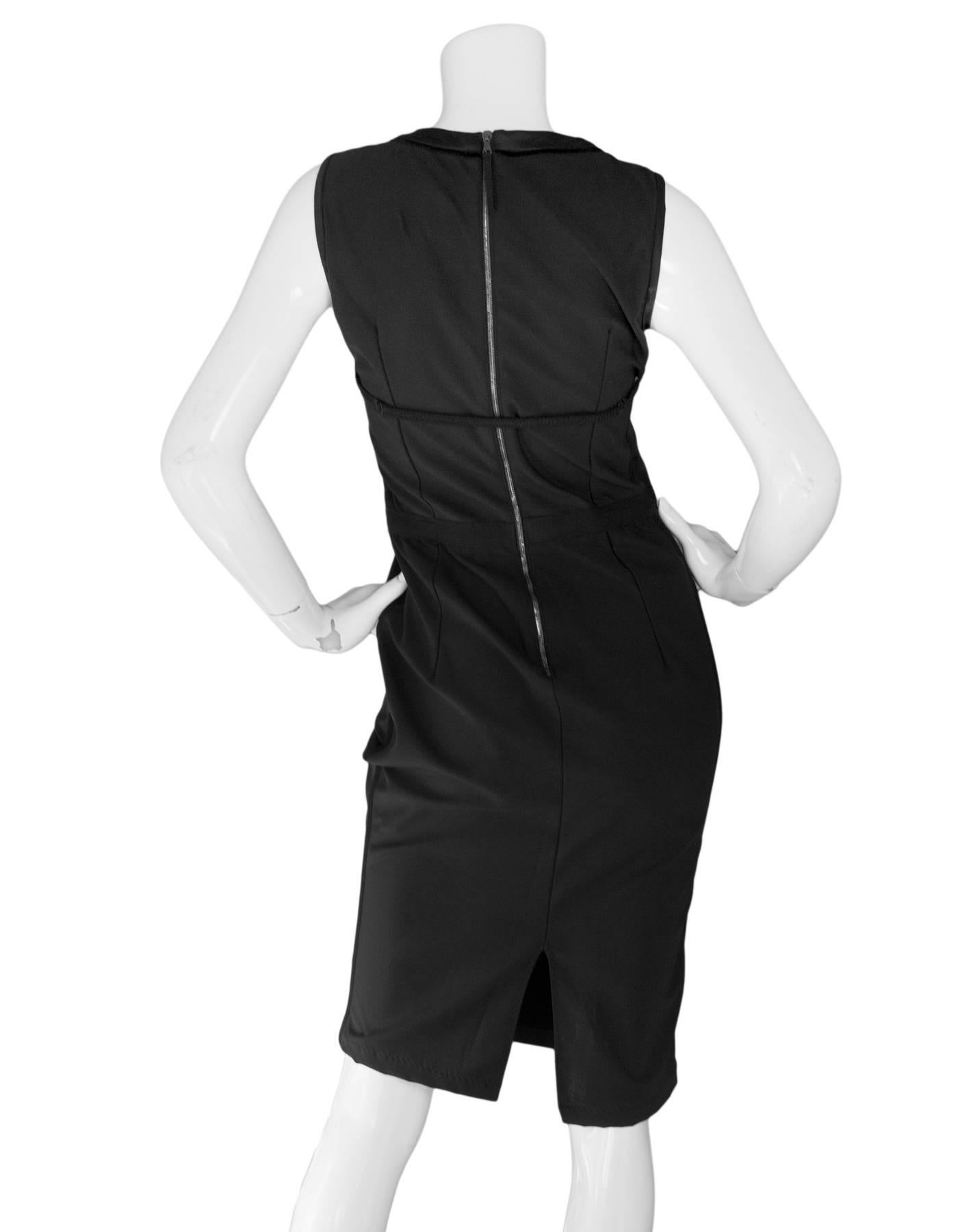 D&G Black Sleeveless Dress Sz IT40 In Excellent Condition In New York, NY