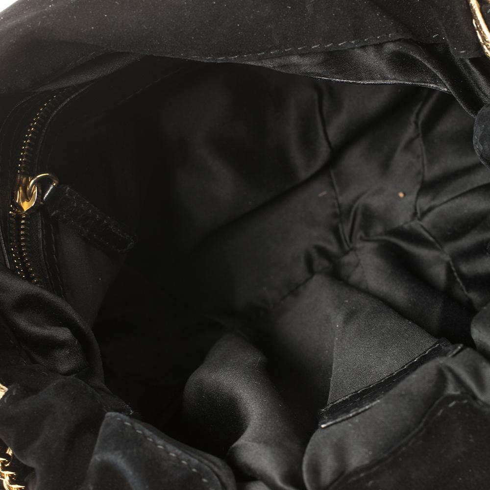 D&G Black Suede and Leather Trim Vlada Shoulder Bag 3