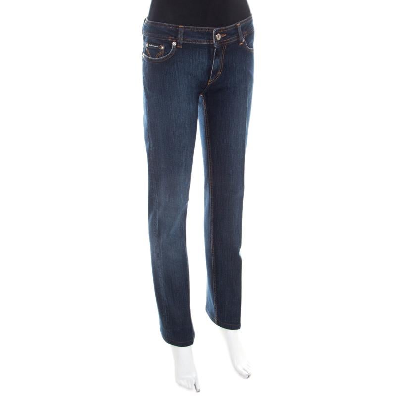 Black D&G Blue Denim Low Rise Regular Fit Jeans L
