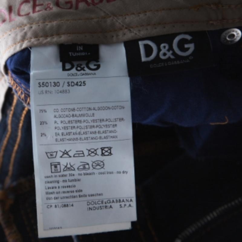 Donna D&G Blue Denim Low Rise Regular Fit Jeans L in vendita