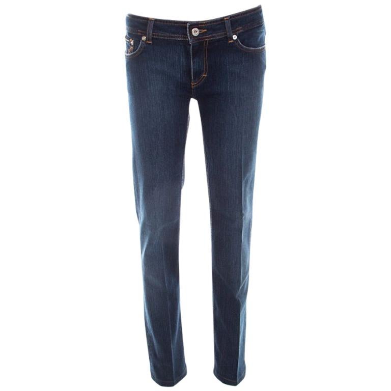 D&G Blue Denim Low Rise Regular Fit Jeans L