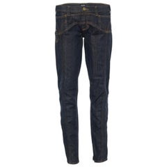 D&G Vaqueros de mezclilla azul con detalle de dobladillo con cremallera M