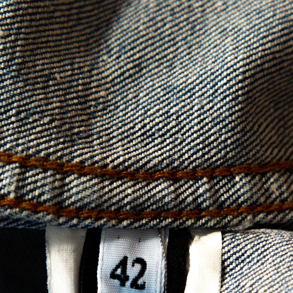 D&G Blue Medium Washed Denim Button Front Jacket M 3