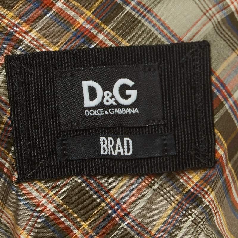 D&G Brad Camisa de manga larga con botones delanteros de algodón a cuadros multicolor S en Bueno estado para la venta en Dubai, Al Qouz 2