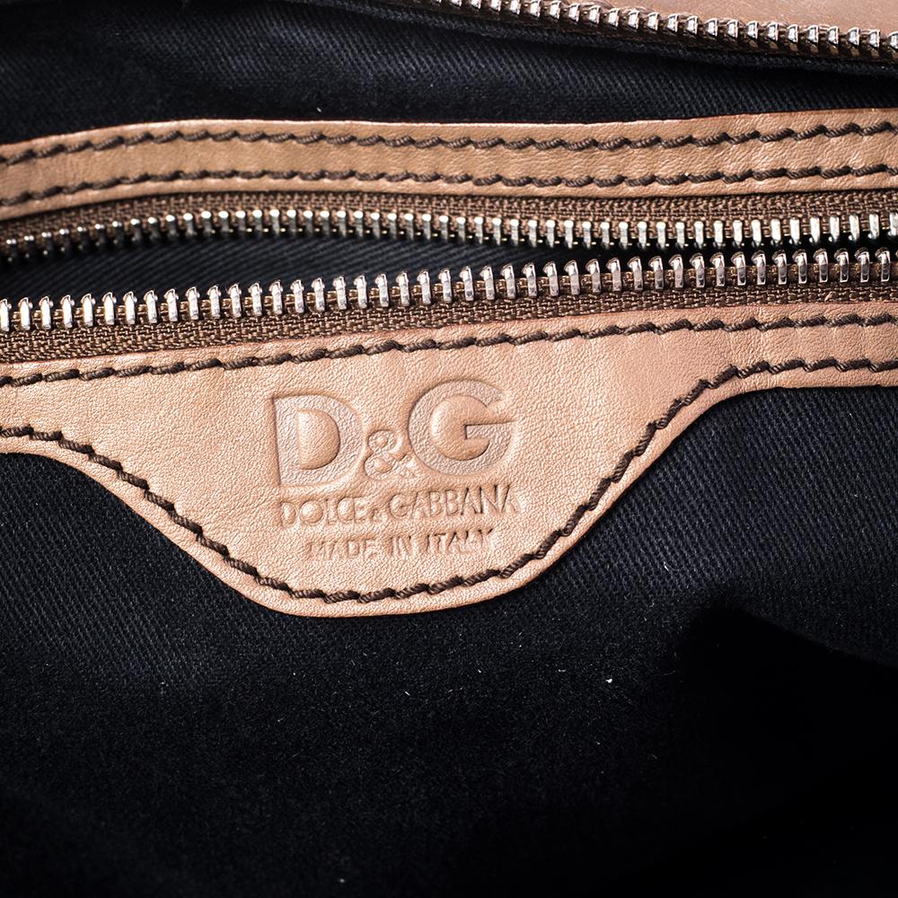 Women's D&G Brown Leather Mindy Boston Bag