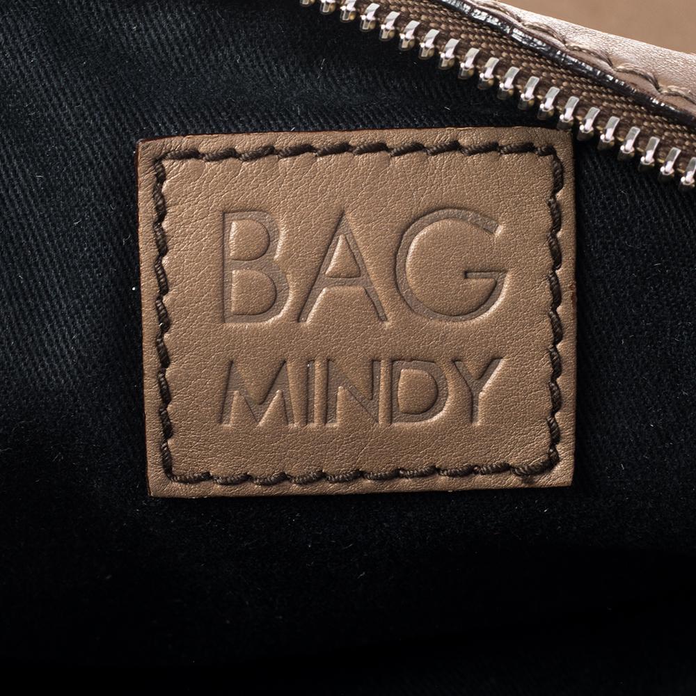 D&G Brown Leather Mindy Boston Bag 1