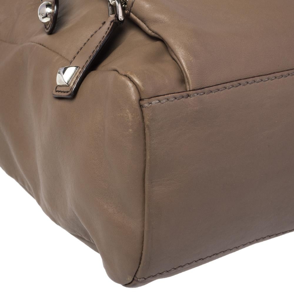 D&G Brown Leather Mindy Boston Bag 3