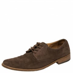D&G Brown Suede Lace Up Oxfords Taglia 41
