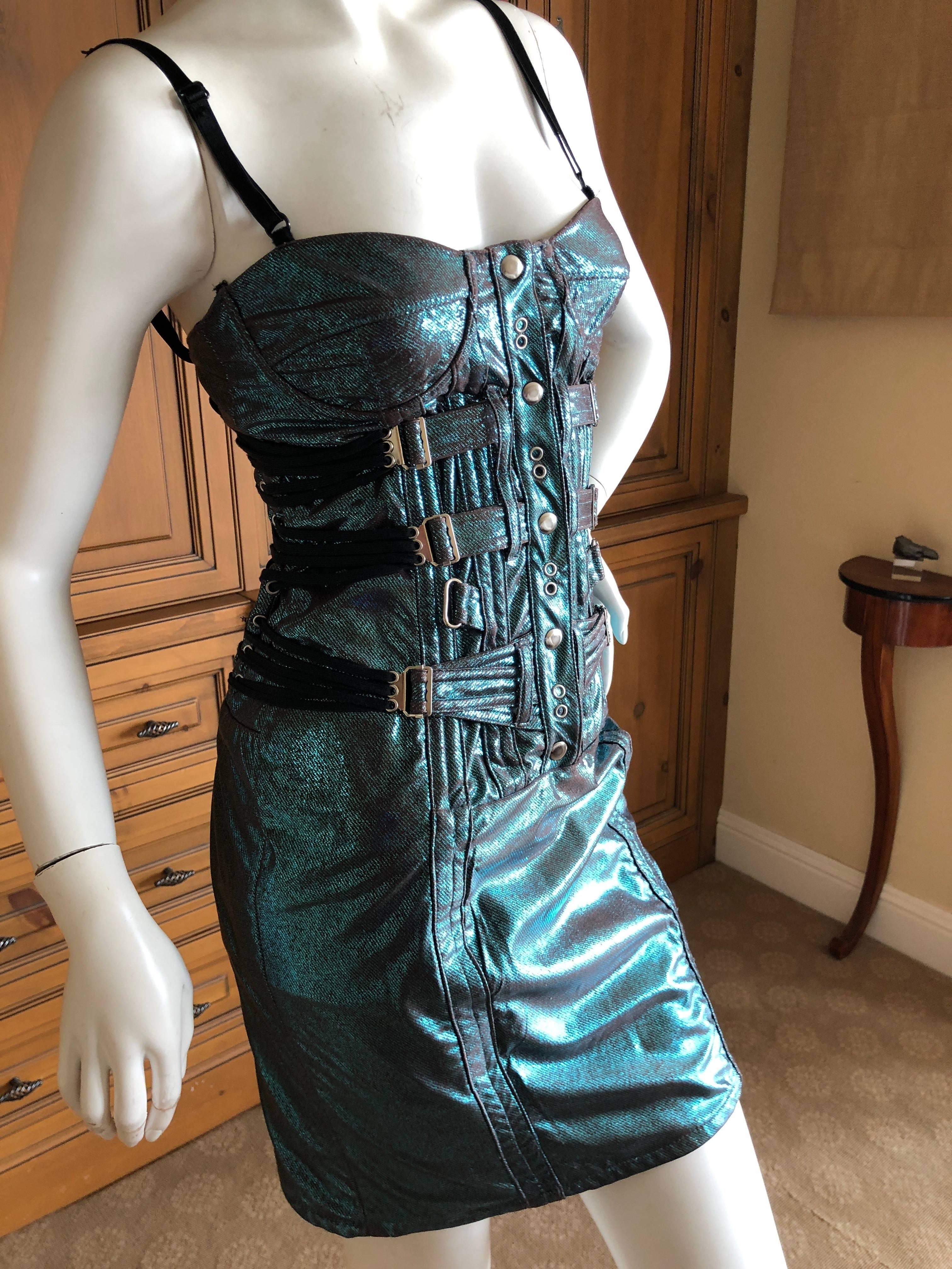 metallic corset