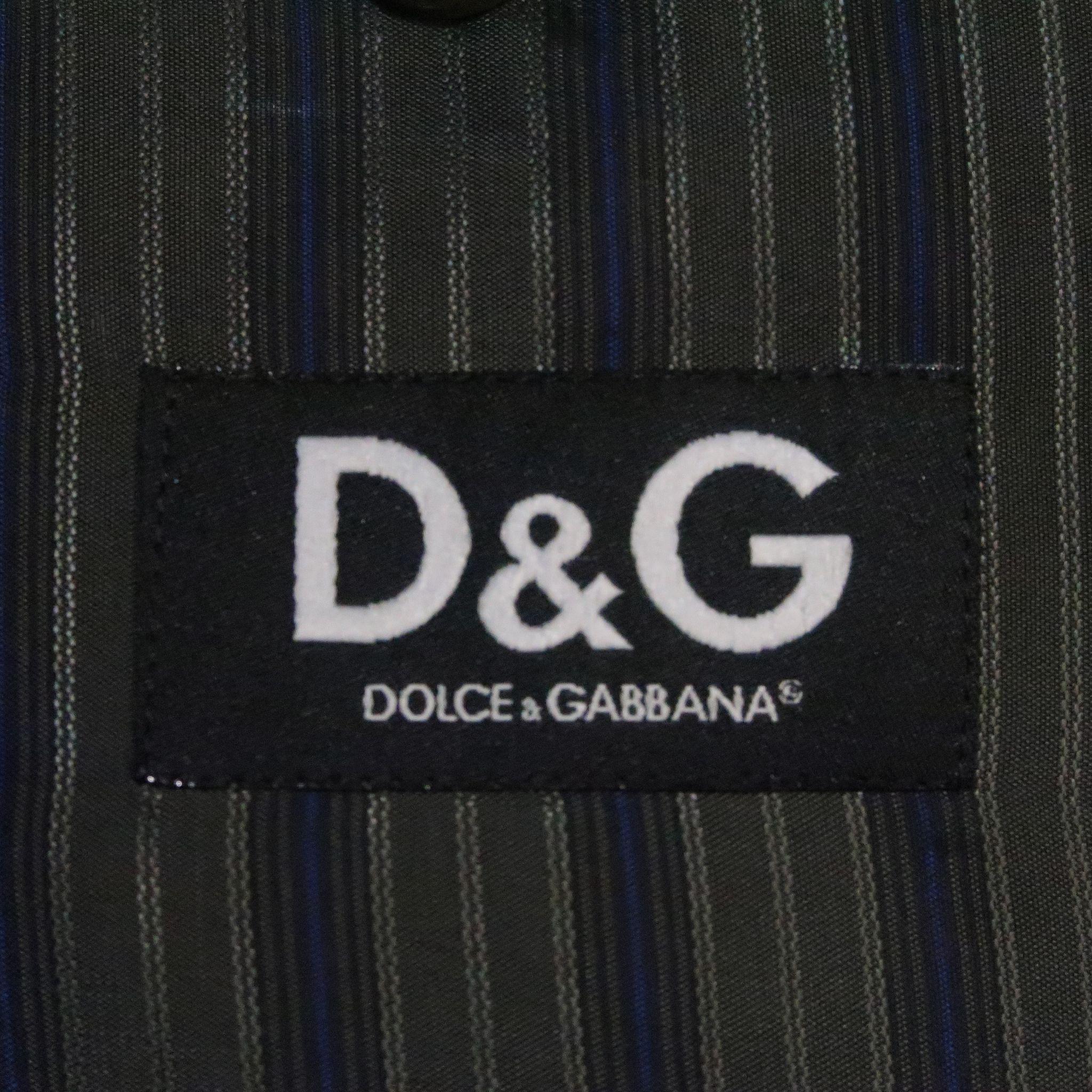 D&G by DOLCE & GABBANA 42 Regular Black & White Glenplaid Wool Sport Coat 3