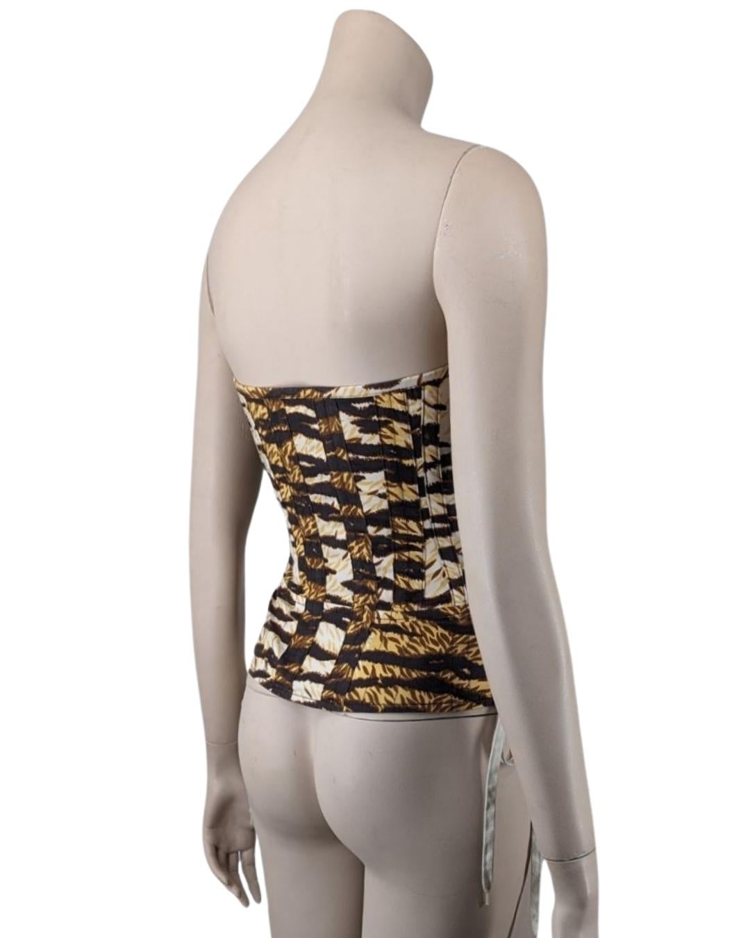 Women's D&G by Dolce & Gabbana Animal Print Bustier For Sale