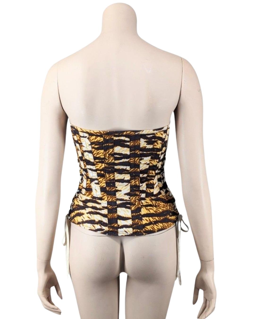 D&G by Dolce & Gabbana Animal Print Bustier For Sale 1