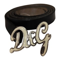 D&G by Dolce & Gabbana black leather belt
