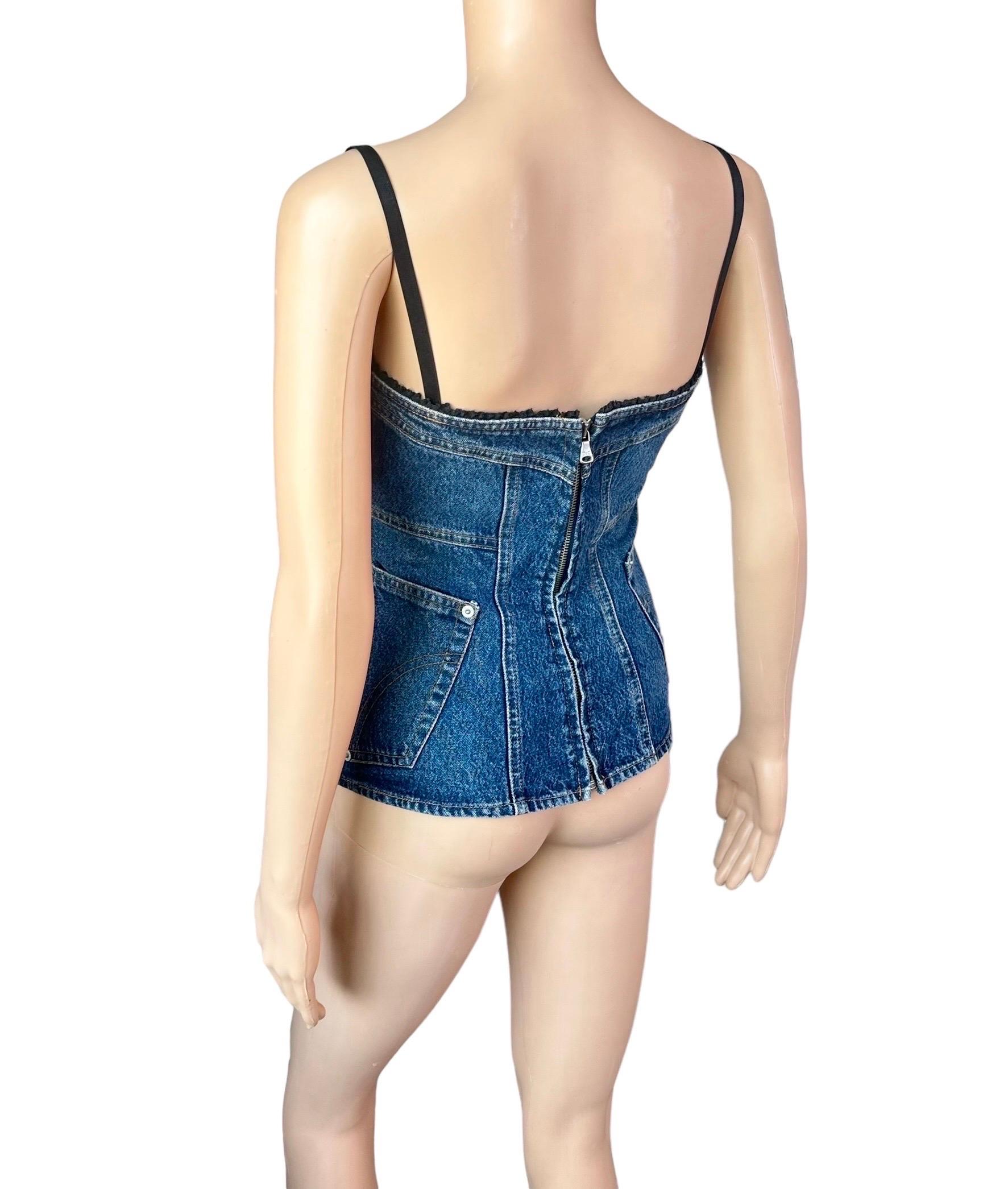 D&G by Dolce & Gabbana Corset Denim en vente 1