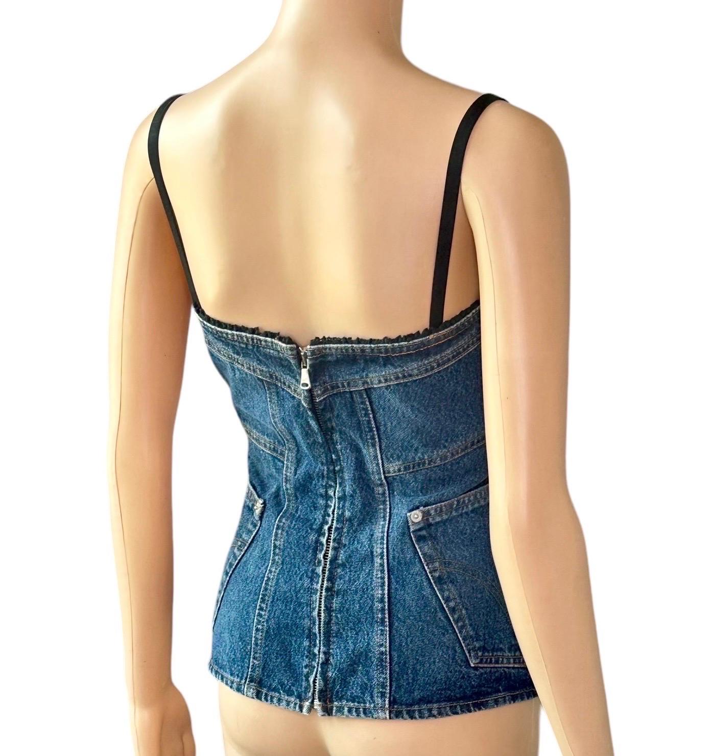 D&G by Dolce & Gabbana Corset Denim en vente 2